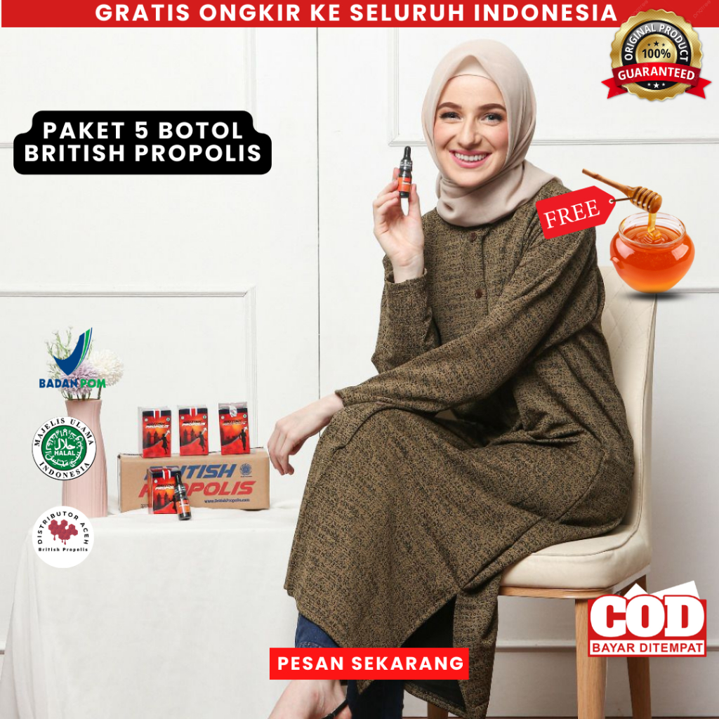 

BRITISH PROPOLIS PAKET 5 BOTOL /PAKET 5 BOTOL AGEN ORIGINAL JAMINAN ASLI