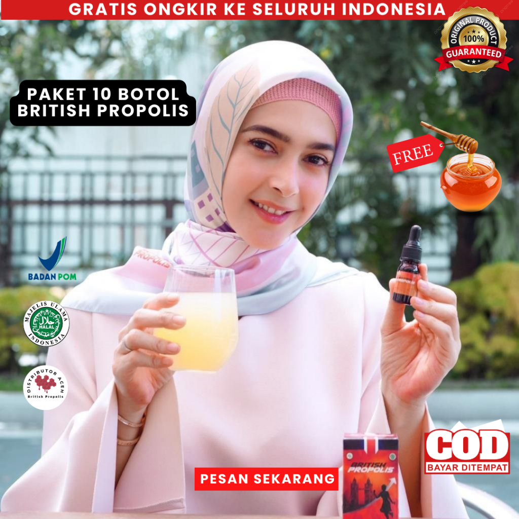 

BRITISH PROPOLIS PAKET 10 BOTOL AGEN PLUS|MENGOBATI KOLESTEROL DIABETES ASAM URAT|BISA BAYAR {COD}