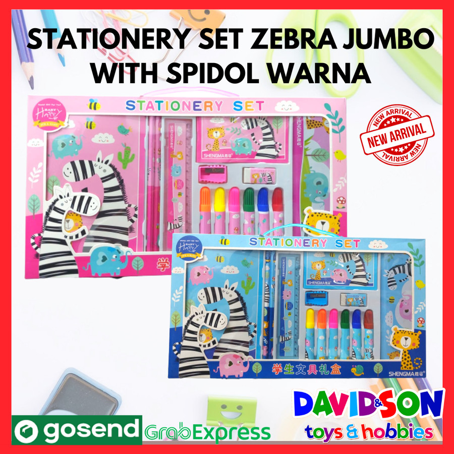 

STATIONERY SET ZEBRA JUMBO MARKER / PAKET ALAT TULIS KARAKTER B-705A