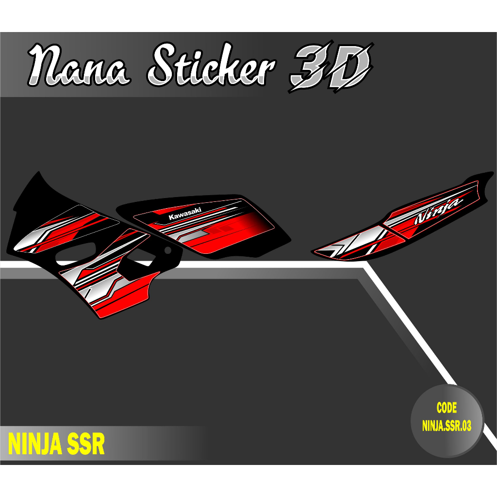 Striping NINJA SSR  Variasi Stiker Sticker list body motor NINJA SSR CODE 03