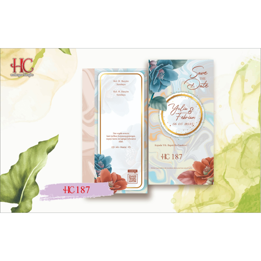 Blangko undangan HC 187 | Blangko Undangan | Undangan Murah | Kertas Undangan Kosong Murah