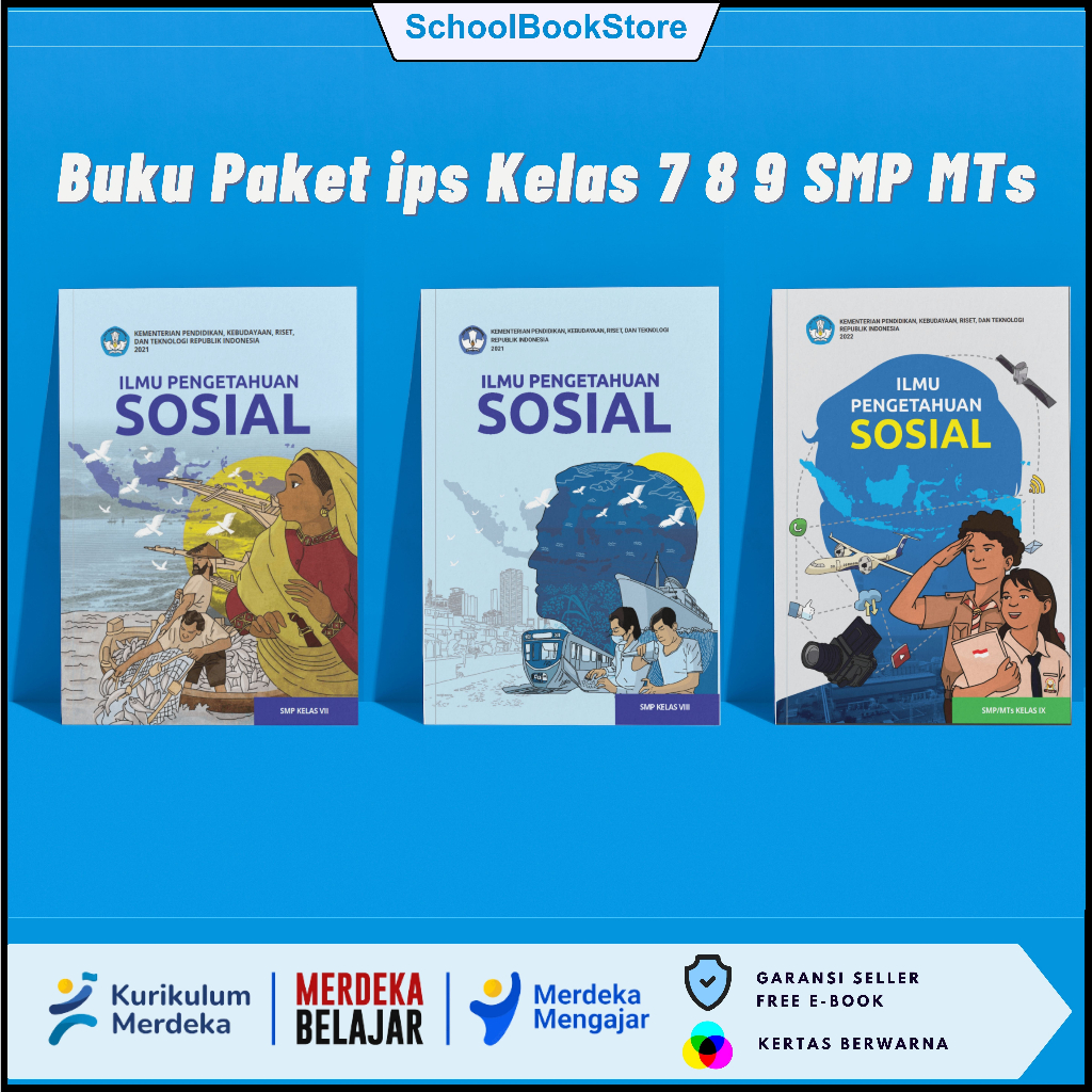 Buku Paket IPS Kelas 7,8,9 SMP MTs Kurikulum Merdeka Belajar Mengajar Kurmer KUMER Mata Pelajaran Il