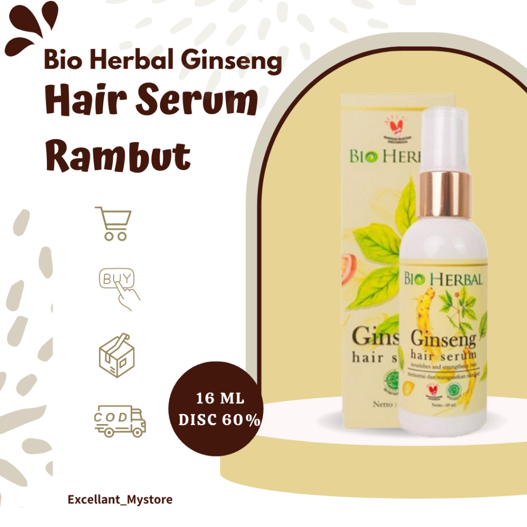 Bio Herbal Hair Serum - Bioherbal Ginseng Hair Serum 60Ml