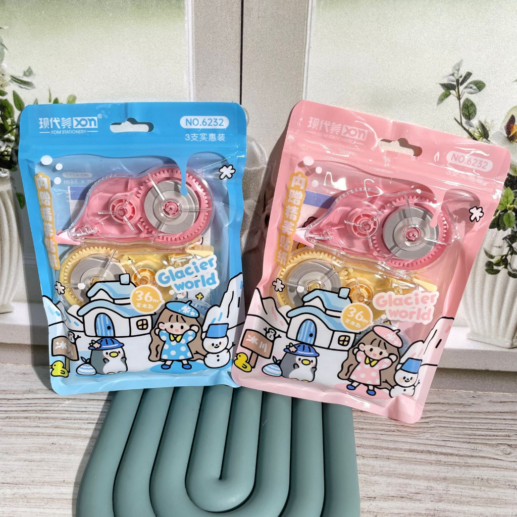 

Correction Tape LUCU 1 Pack isi 3 pcs + FREE Sticker UNIK ukuran 36 M / Tipex CUTE 1 set dapat 3 Piece Alat Tulis Sekolah dan Kantor Kekinian Best Seller ready Grosir dan COD