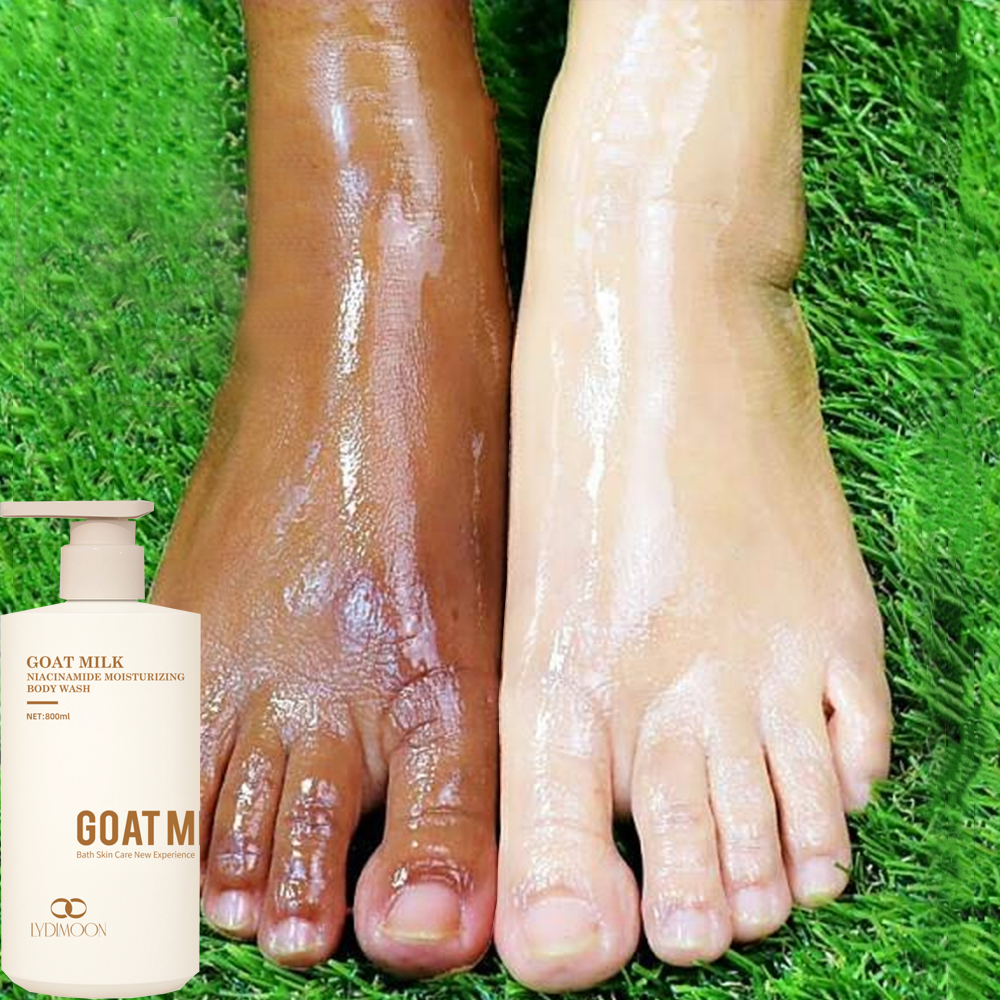 LYDIMOON Sabun mandi cair sabun susu kambing body wash whitening Sabun pemutih badan 800ML Menolak u