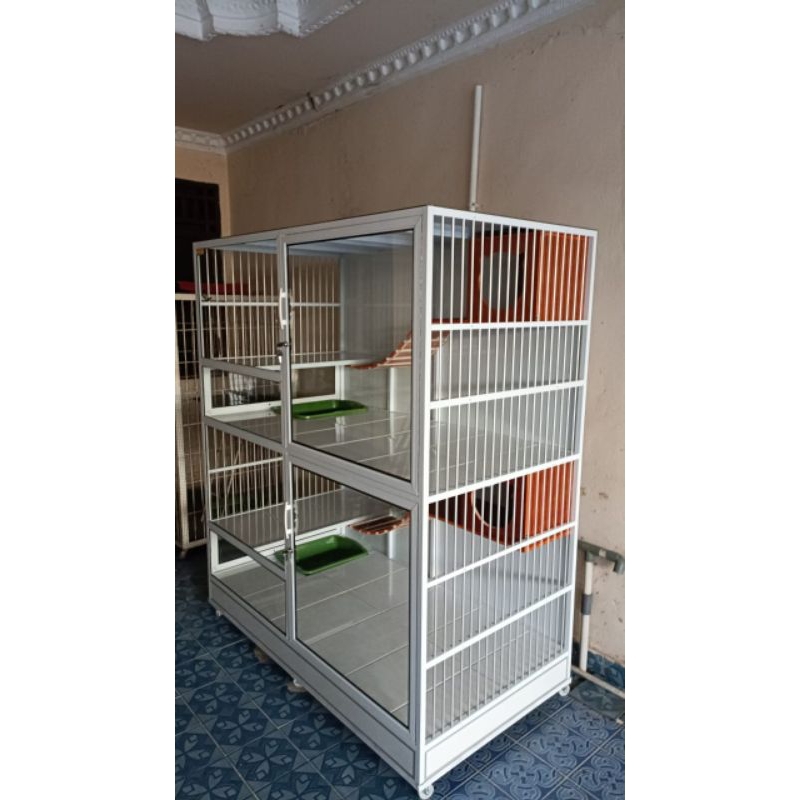 KANDANG KUCING ALUMUNIUM / KANDANG HEWAN P150 L80 T170 HANYA AREA SUMSEL