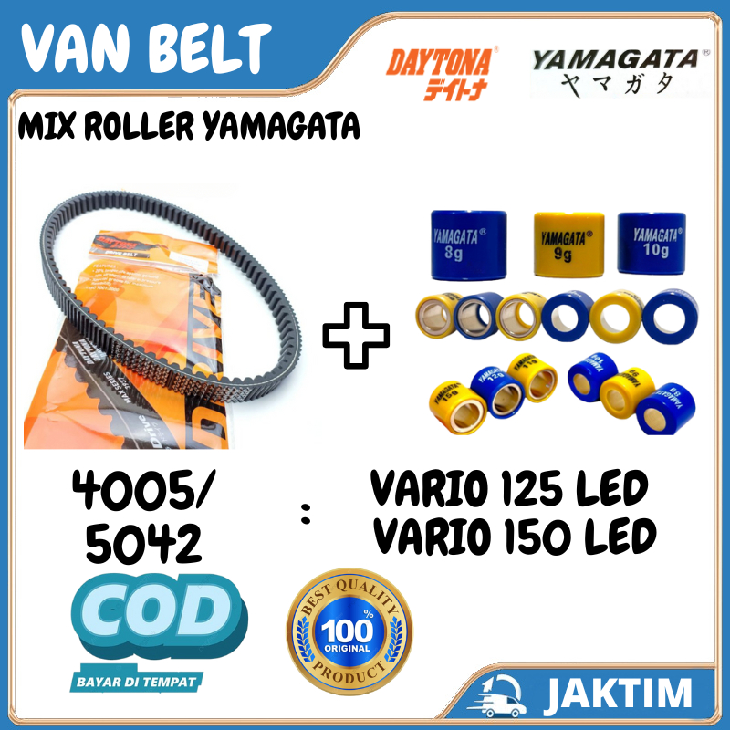Van belt/V Belt VARIO 125/150 LED Set Roller YAMAGATA Original