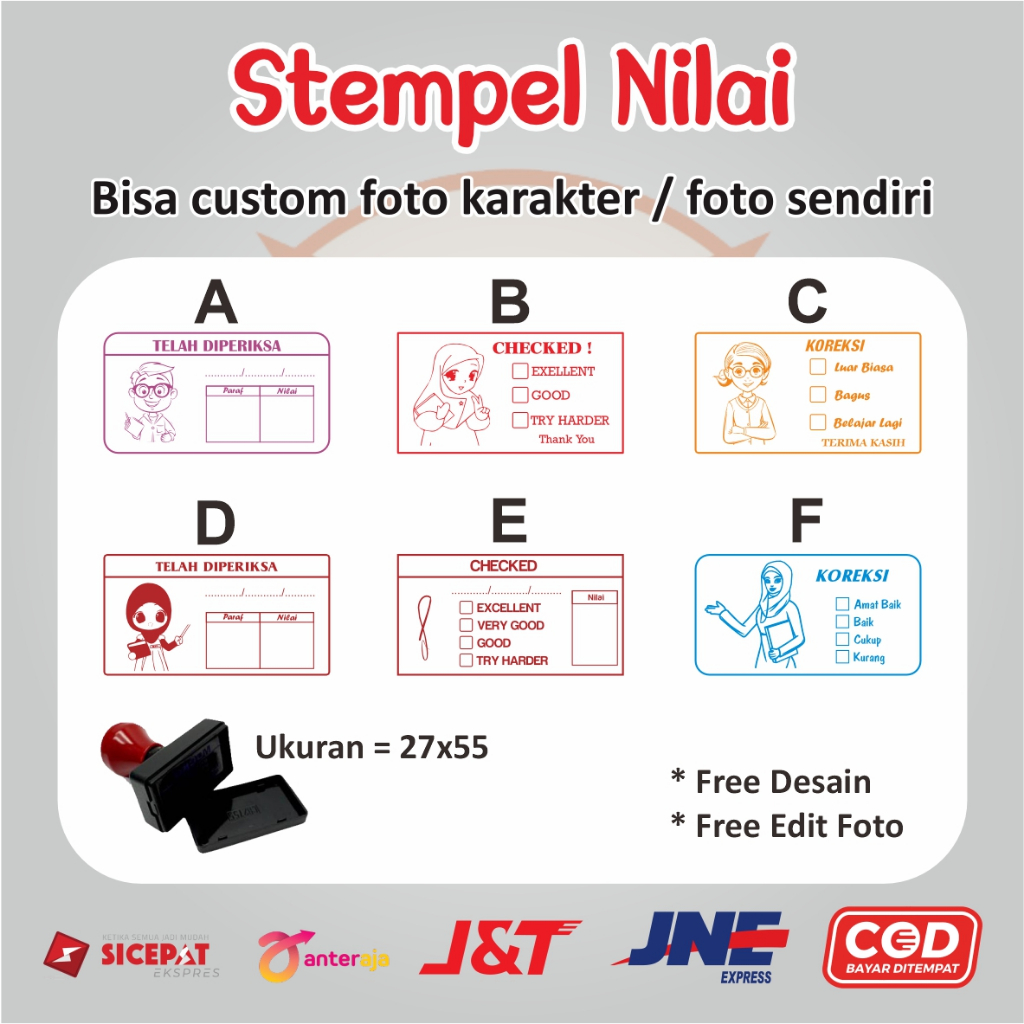 

STEMPEL NILAI GURU STEMPEL CHECKED STEMPEL REWARD BISA CUSTOM / BISA FOTO SENDIRI SIAP KIRIM