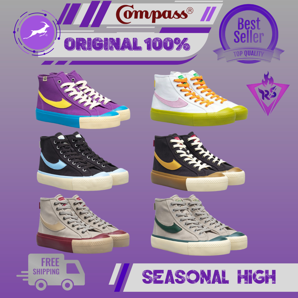 Sepatu Compass Gazelle High Wafer Green | Compass Gazelle HI | Gazelle High Wafer Maroon | Gazelle H