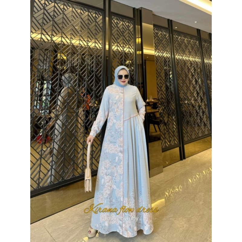 KIRANA DRESS/GAMIS AMORE BY RUBY/GAMIS KONDANGAN/GAMIS LIONEL MOTIF BUNGA BUSUI FRIENDLY