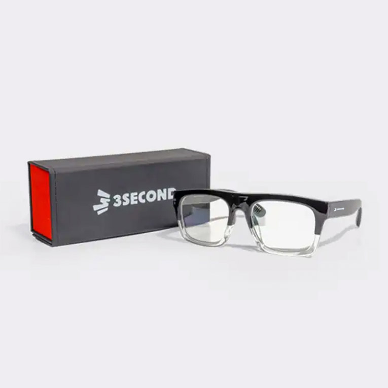 Kacamata 3Second Mens Lensa Blue Light - Black Transparent 931122 ORIGINAL