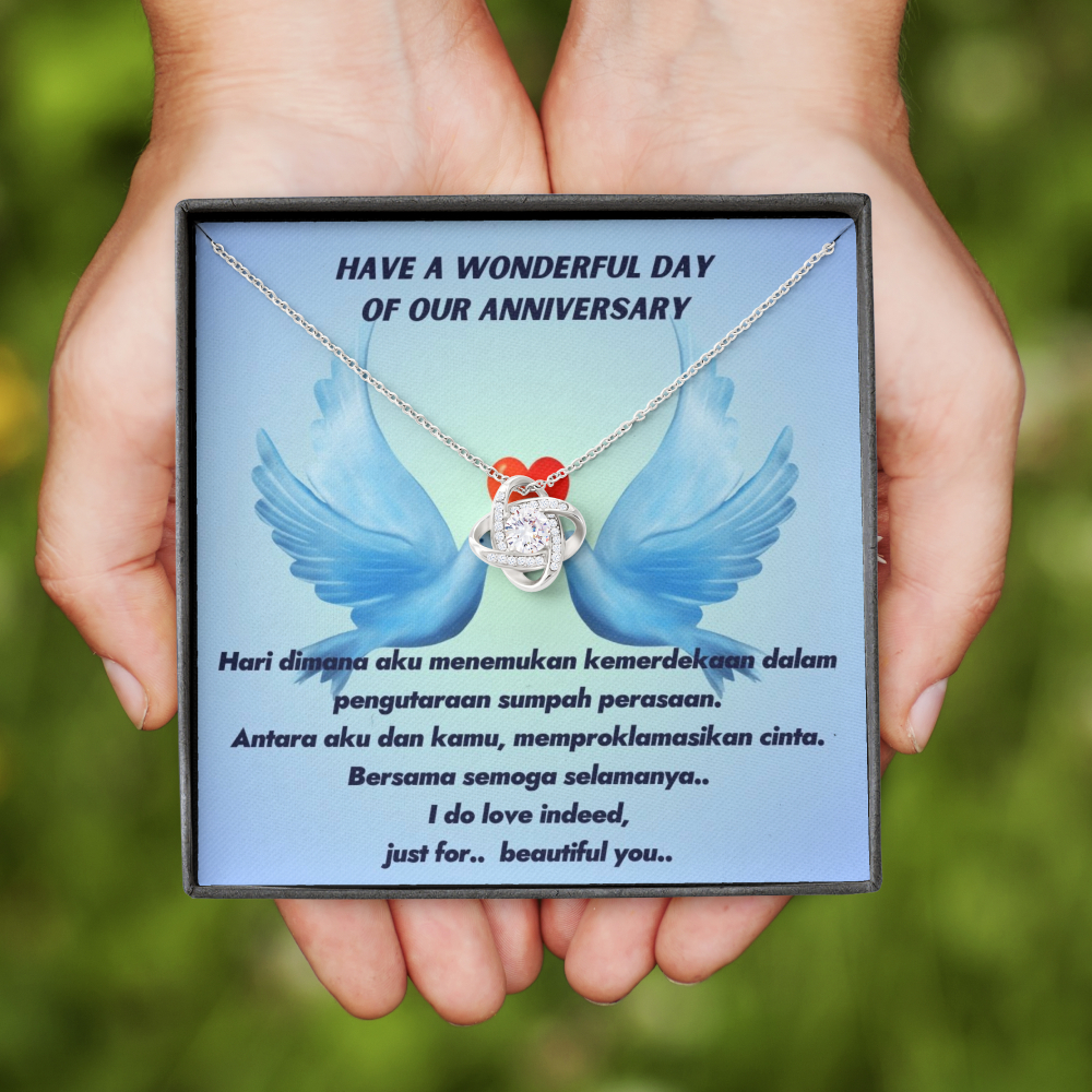 Kado Saat Anniversary Pasangan Istri Kekasih [T1] Kalung Perak Wanita Box Perhiasan