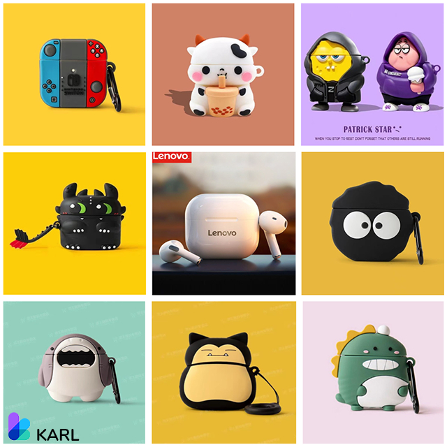 Case Lenovo LP40 / LP40 Pro / LP40 S Thinkplus Wireless Bluetooth Earphone Cartoon Cute Silica Gel P
