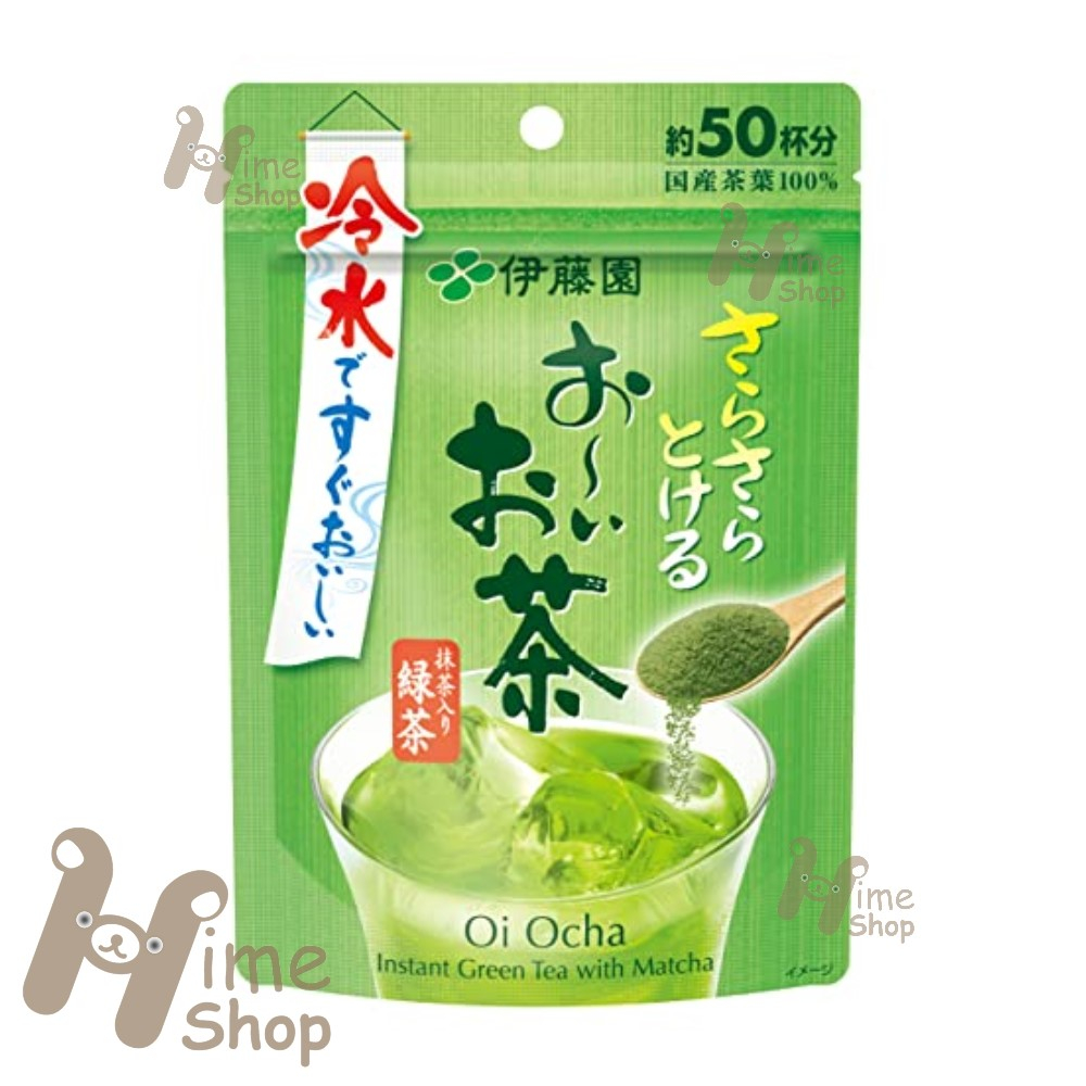 

ITOEN Oi Ocha Instant Green Tea Powder Hot And Cold 50 cups 40g Bubuk Teh Hijau Original Japan Jepang Mudah Larut di air dingin