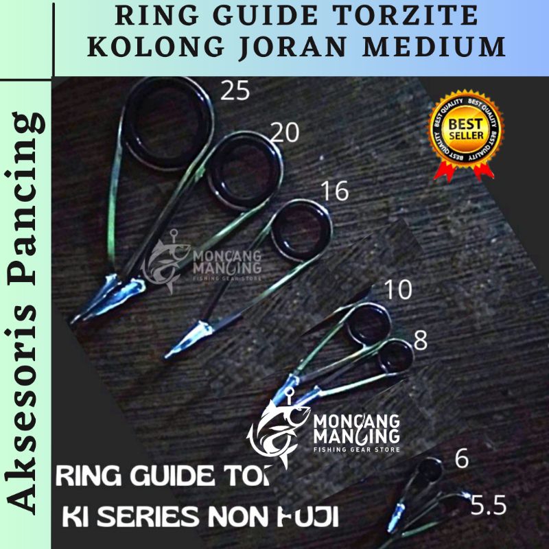 RING GUIDE TORZITE SPINNING KI SERIES NON FUJI 1 SET 7 PCS.. CINCIN RING JORAN PANCING TERLARIS
