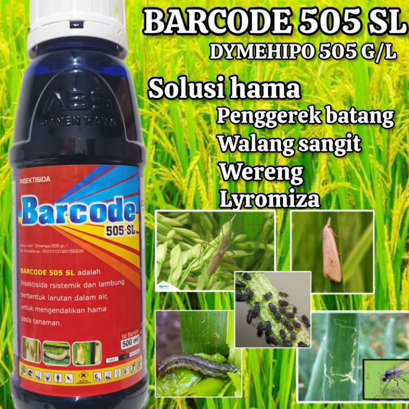 BARCODE 505 SL 1 LITER OBAT HAMA PADI DIMEHIPO SUNDEP/KAPER/WALANG