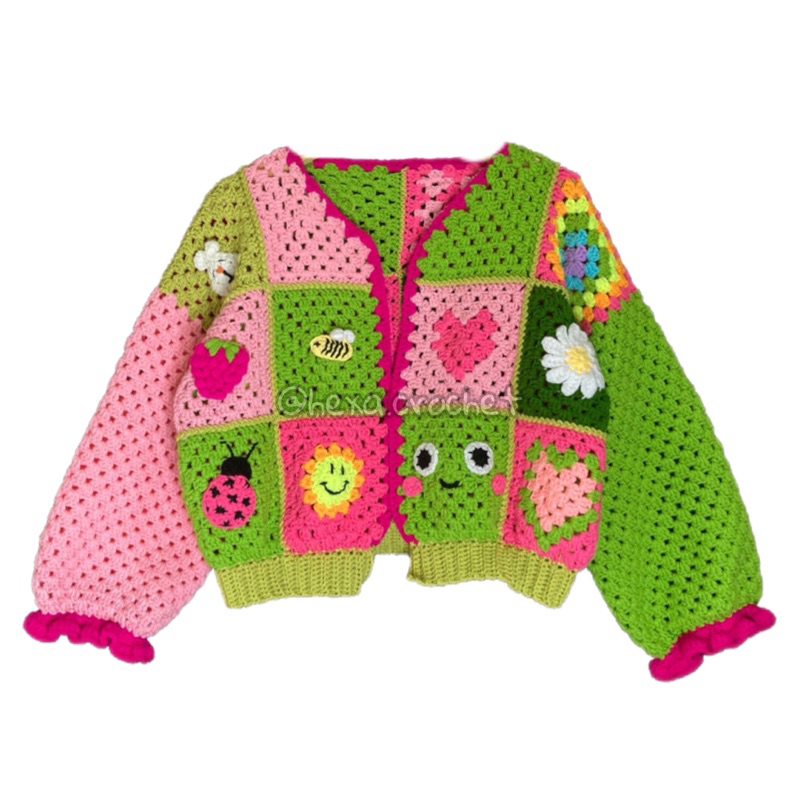 The Cutest Patchwork (Crochet Cardigan)