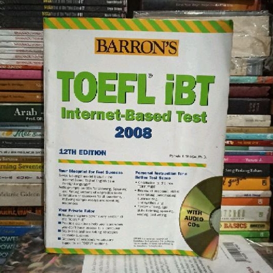 Buku Original BARRON'S TOEFL iBT 2008   12TH EDITION WITH AUDIO CDs Buku Bekas