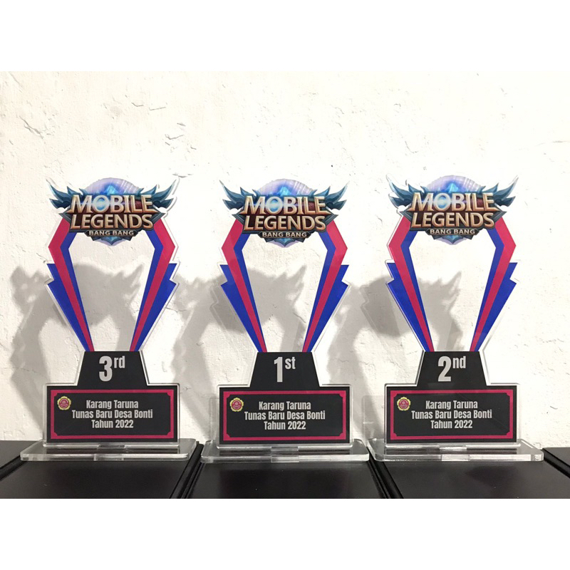 Piala Akrilik Mobile Legend Custom Piala Free Fire E Sport
