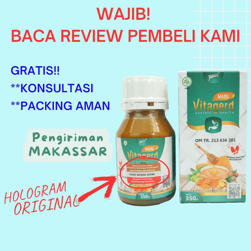 Madu Vitagerd Herbal Obat Gerd Asam Lambung Original Ori Susah Tidur Sakit Kepala Cemas Insomnia