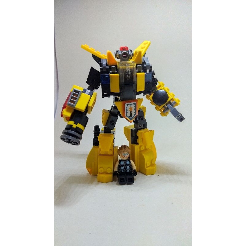 Lego kw robot Transformers kuning mini/Lego robot/robot Transformers/Lego mainan bekas