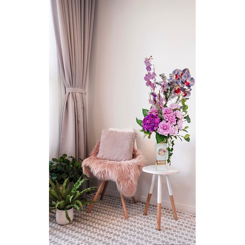 Vase Bunga Rangkai Artificial Premium /bunga meja/ bunga sudut / dekorasi