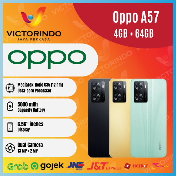 OPPO A57 Smartphone ( Ram 4GB + Rom 64GB ) - Garansi Resmi