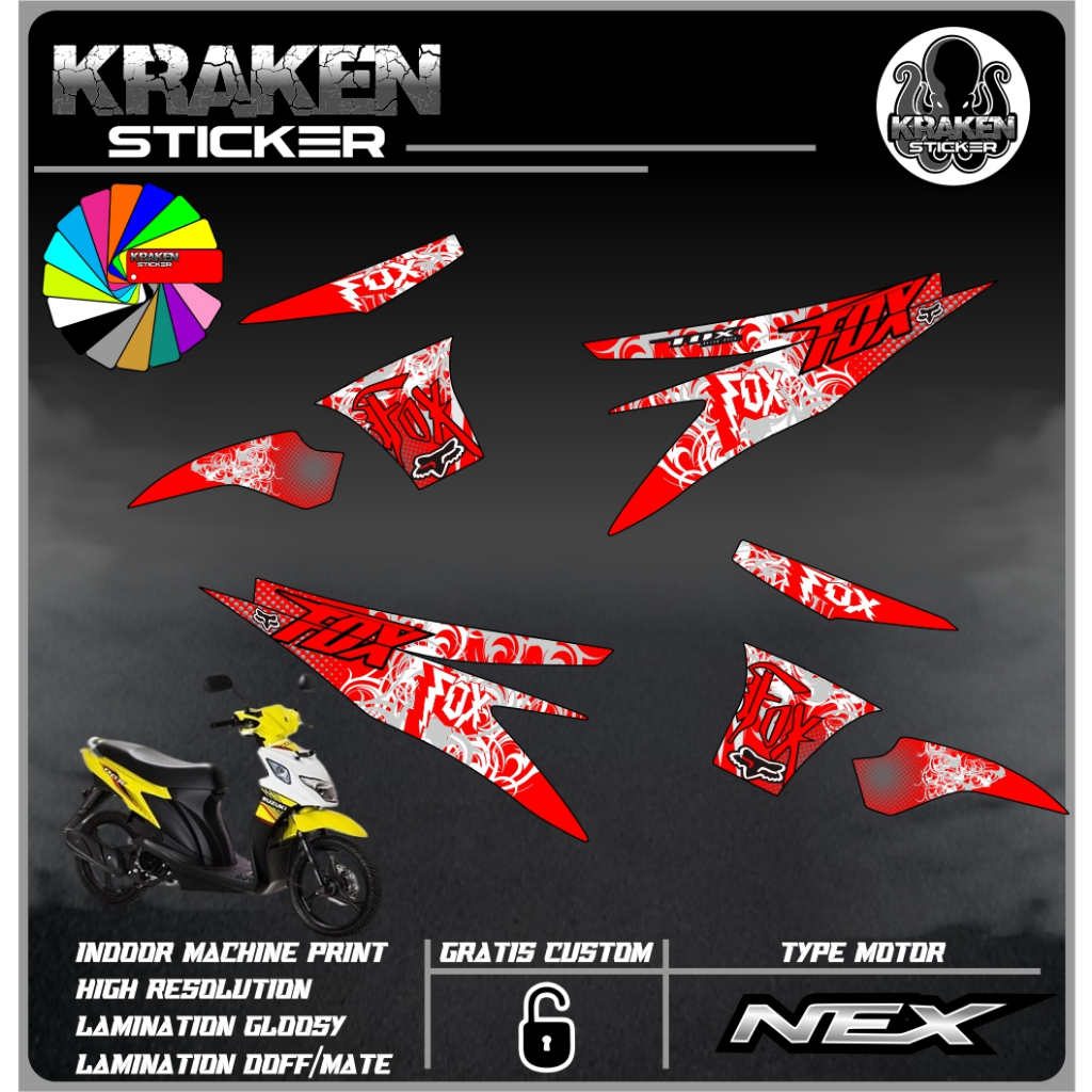 STRIPING STICKER NEX KARBU STIKER NEX KARBU STICKER LIS LIST SUZUKI NEX KARBU CODE 05