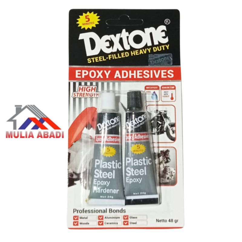 

LEM DEXTONE 5MENIT 48GRAM ASLI /LEM WATERPROOF KUAT HAEVUDUTY DEXTONE