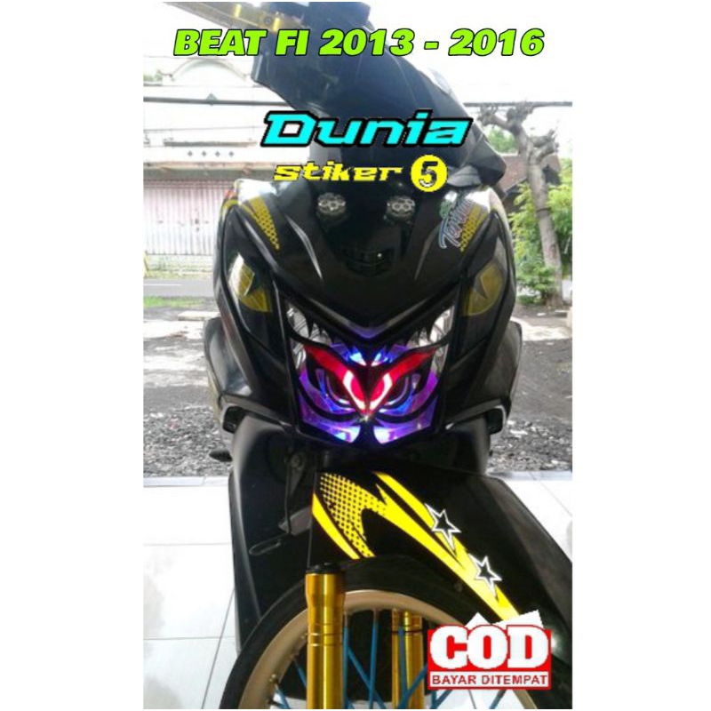 STIKER LAMPU VARIASI HONDA BEAT 2013 .