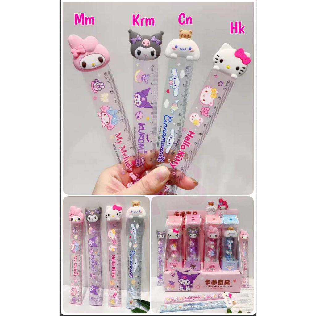 

( ^ ω ^ )✧-EI Penggaris sekolah anak | penggaris melody kuromi cinamorool hello kitty