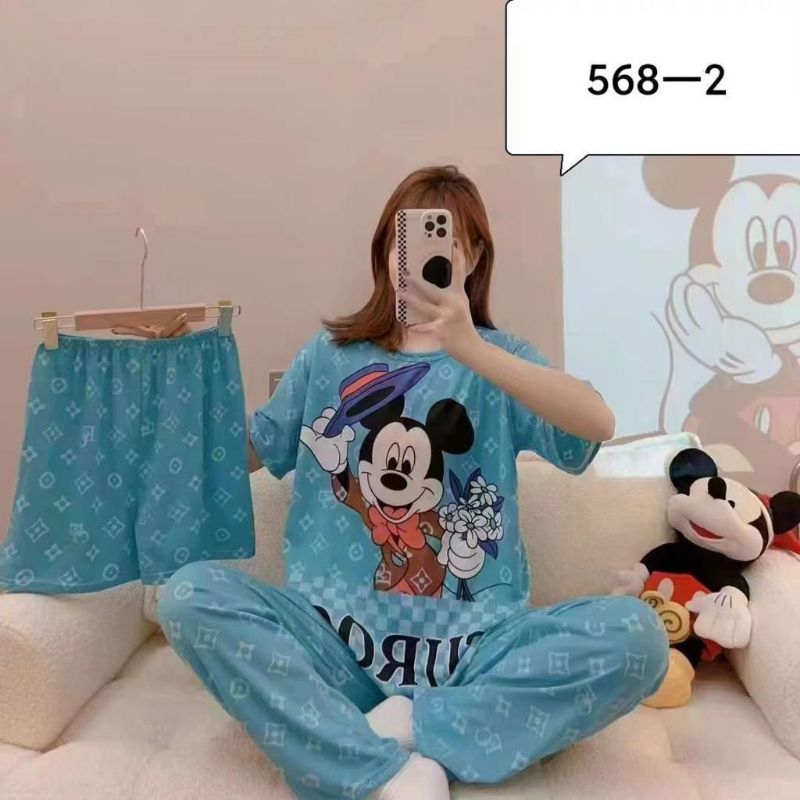 DASTER DAN PIYAMA 3 IN 1 IMPORT LD 110 CM/ BAJU TIDUR 3 IN 1WANITA