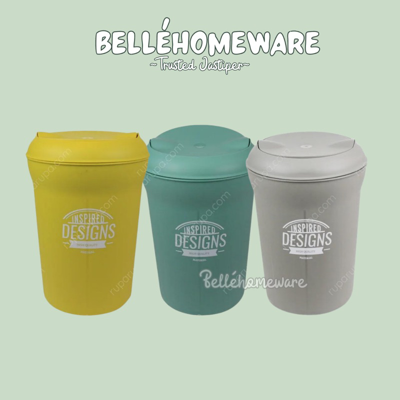 Tempat Sampah 11 Ltr Tutup Ayun - Hijau Mint - INFORMA SURABAYA