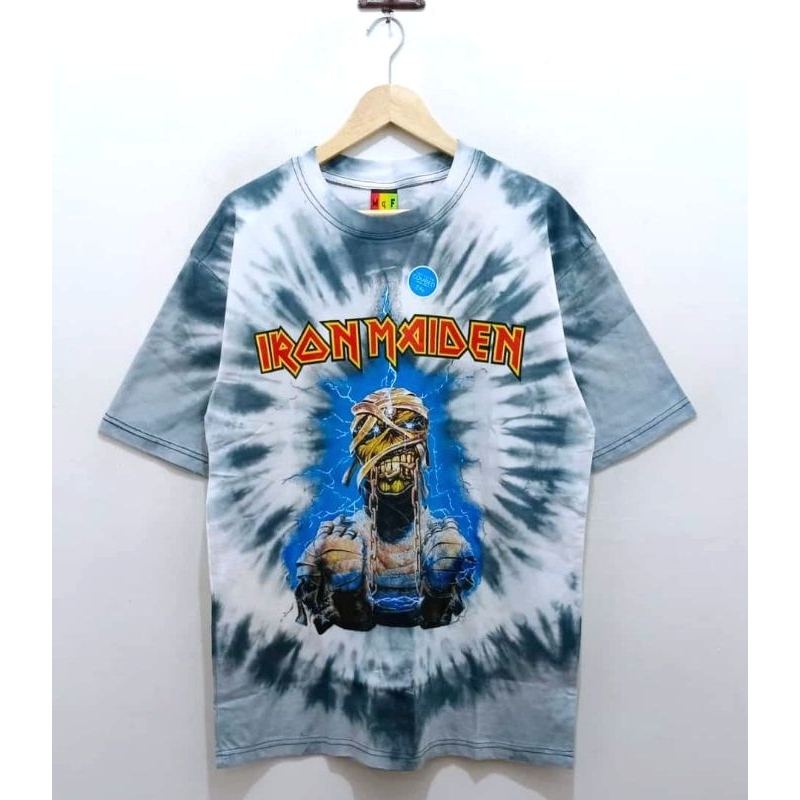 Koas Baju Iron Maiden T-shirt Vintage Tie Dye Oversize