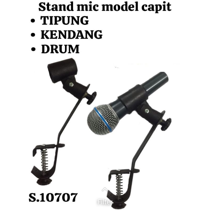 Stand Mic Stand Jepit Cepit Besi For Gendang Ketipung Drum