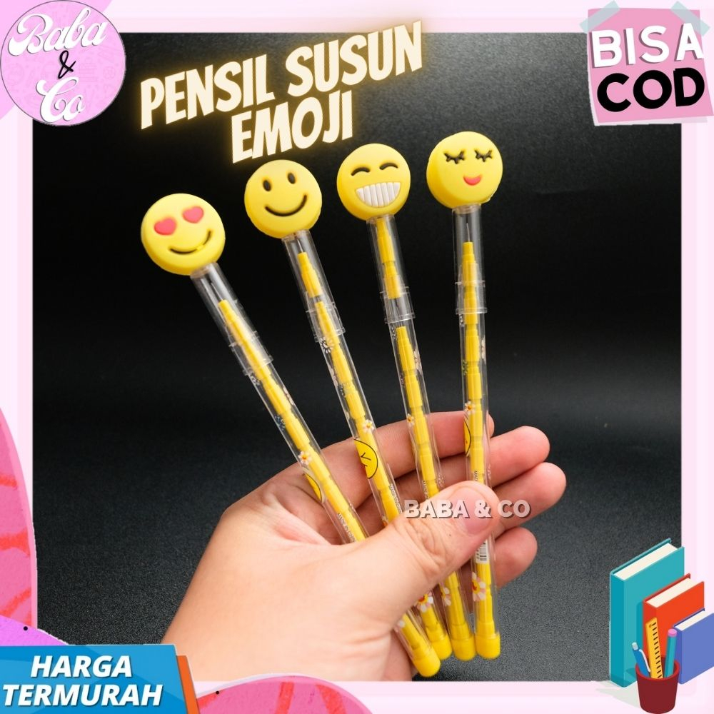 

PENSIL SUSUN EMOJI PENSIL LUCU UNIK MURAH PENSIL EMOJI KADO ALAT TULIS MURAH