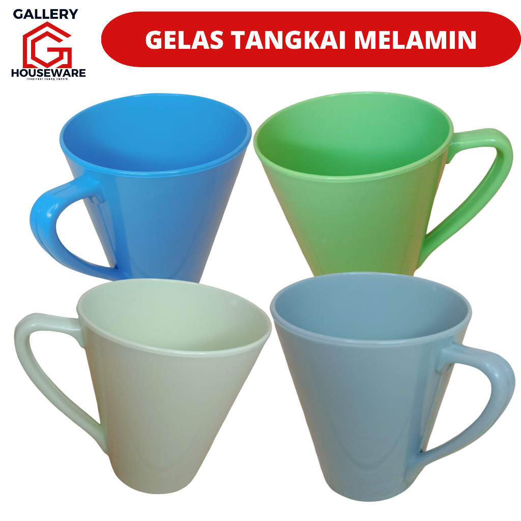 Dinner ware 126 Gelas Melamin Gagang Cangkir Kopi Melamin / Gelas Teh / Gelas Melamin Murah
