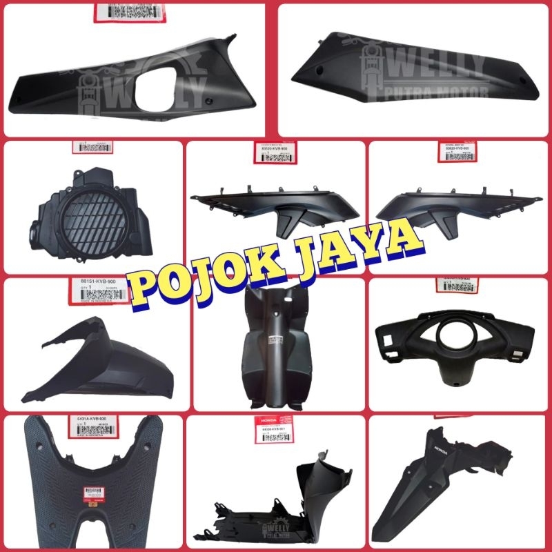 Cover body kasar honda Vario 110 CW Karbu Original