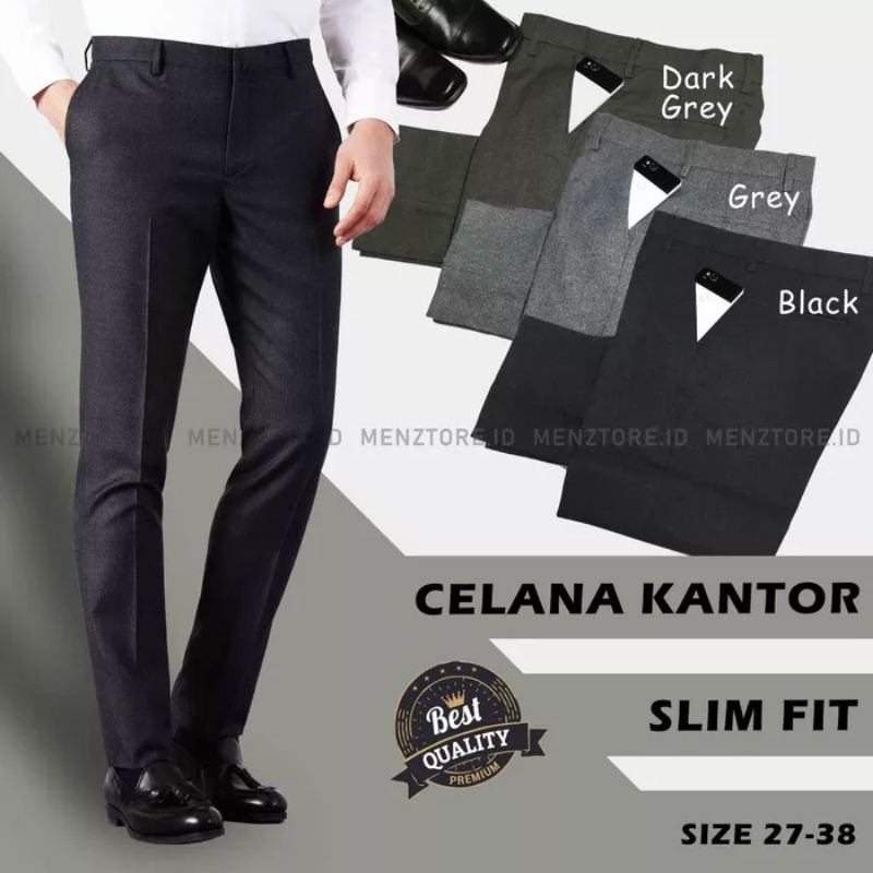 Excell - Angkle Pants Pria Formal Angkle Pants Slimfit Celana Bahan Celana Formal Size 27 Sampai 38