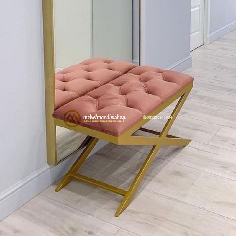 Sofa Stool Panjang Minimalis,Kursi Panjang Bench Besi