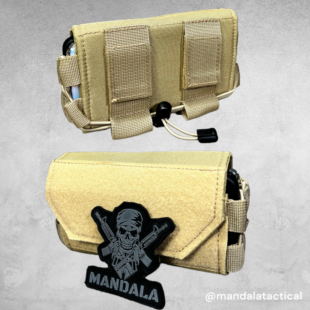 Pouch Hp Tactical / pouch Horizontal Tan / Sarung Hp Tactical cream