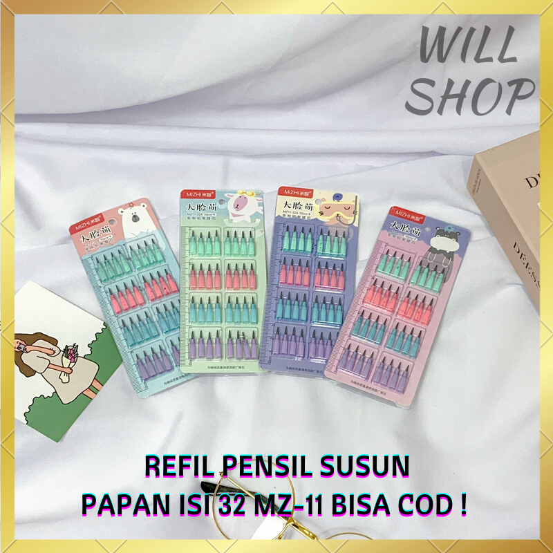 

REFILL ISI PENSIL SUSUN / PELOR 1 SET ISI 32 PCS MZ-11 / VARIAN TERBARU DENGAN BANYAK WARNA REFIL PENSIL BISA GROSIRAN HARGA TERMURAH
