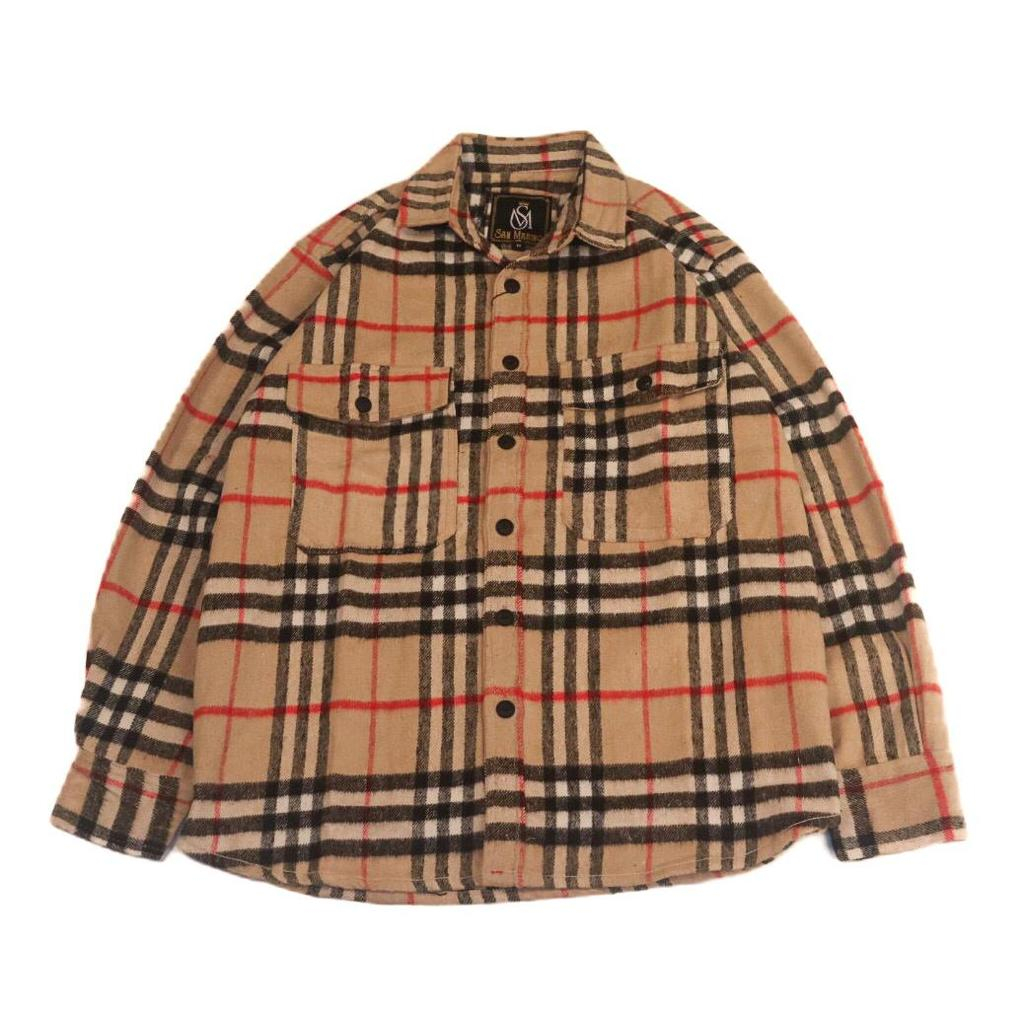 KAUIKO Jaket Pria Shacket Flanel Lengan Panjang Nyaman Outer Tebal Casual Kemeja Jacket Jacket Shack