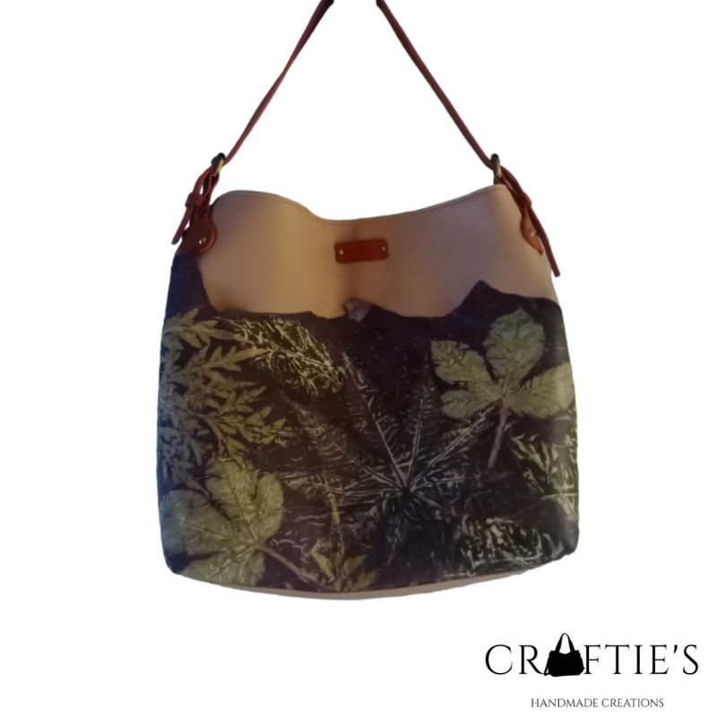 Hobo Bag Ecoprint leather /Tas kulit kambing  ecoprint