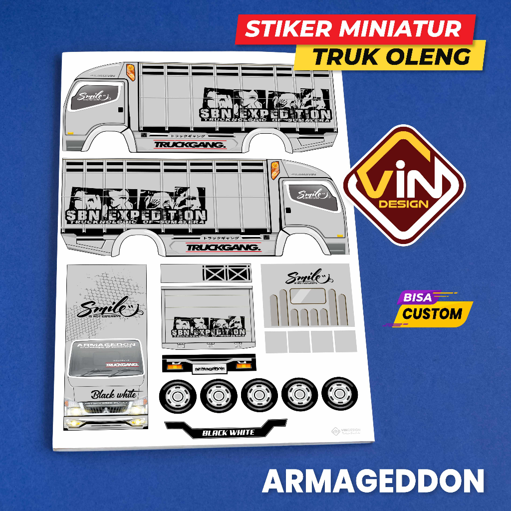 STIKER MINIATUR TRUK / ARMAGEDDON / POLA STICKER MINIATUR TRUCK OLENG