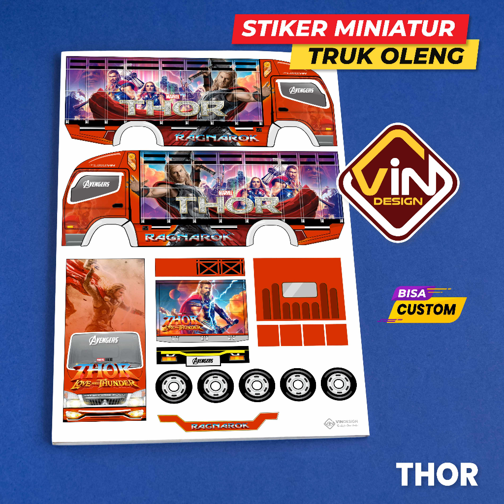 STIKER MINIATUR TRUK / THOR / POLA STICKER MINIATUR TRUCK OLENG