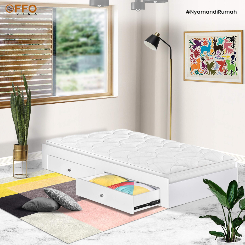 Offo Living - TRUNDLE POLLO Kasur bawah dengan Laci