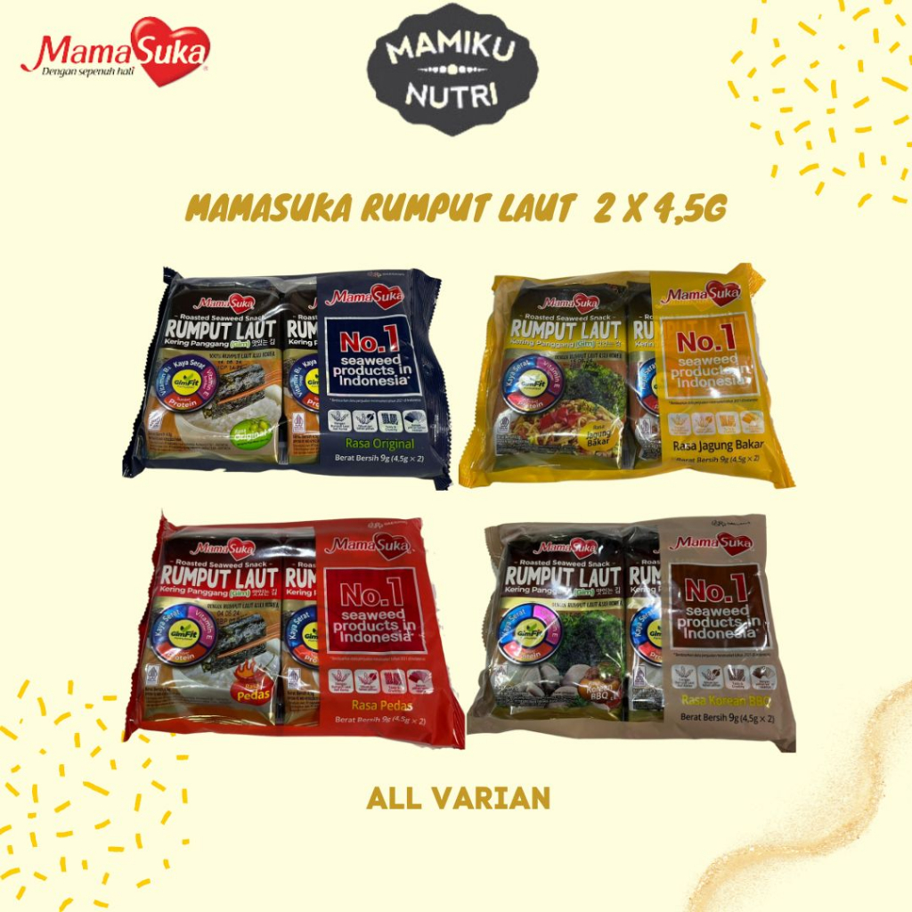 

Mamasuka Rumput Laut - 2 x 4,5 gr (P2)