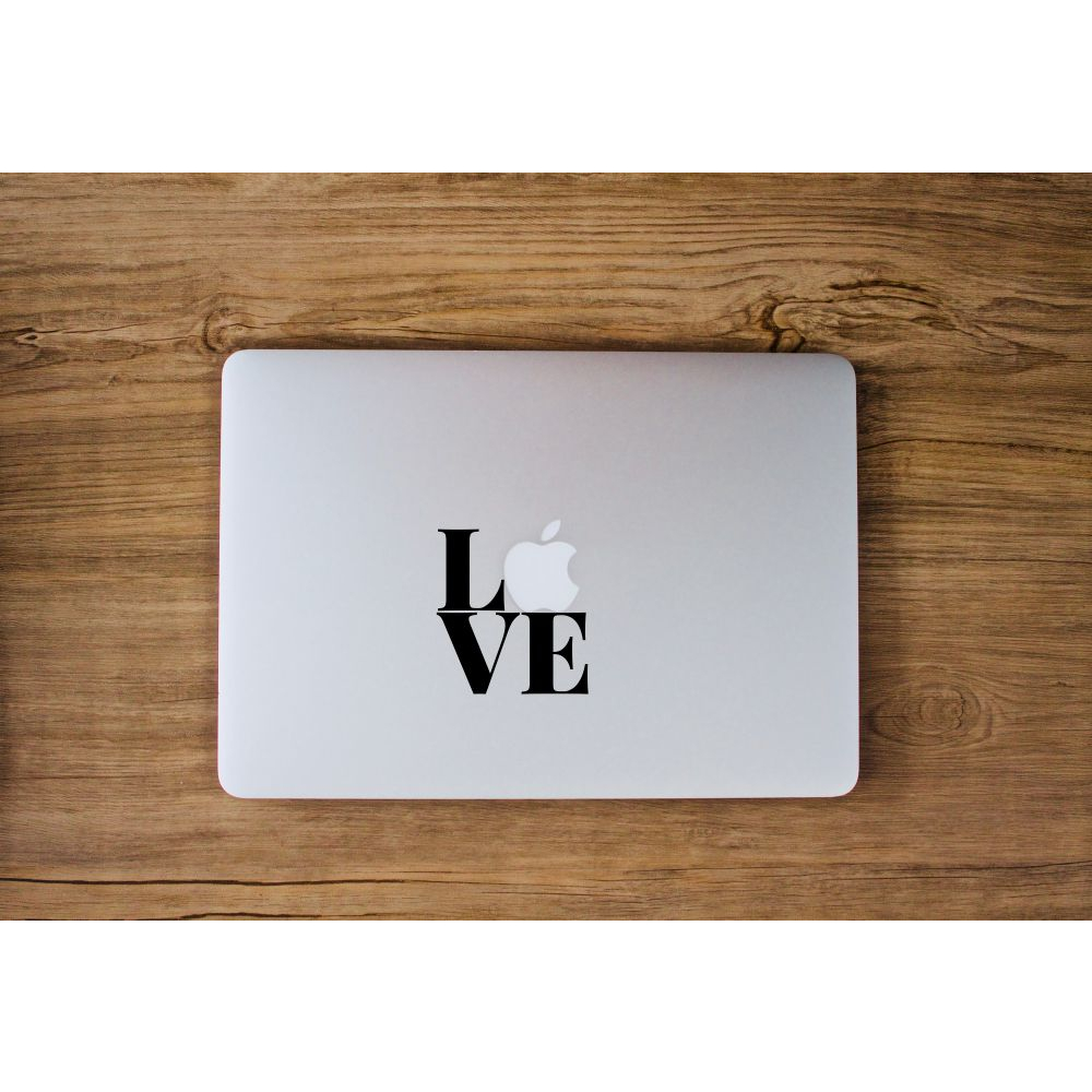 Stiker Love Apple Serif Text  - Laptop Macbook Sticker