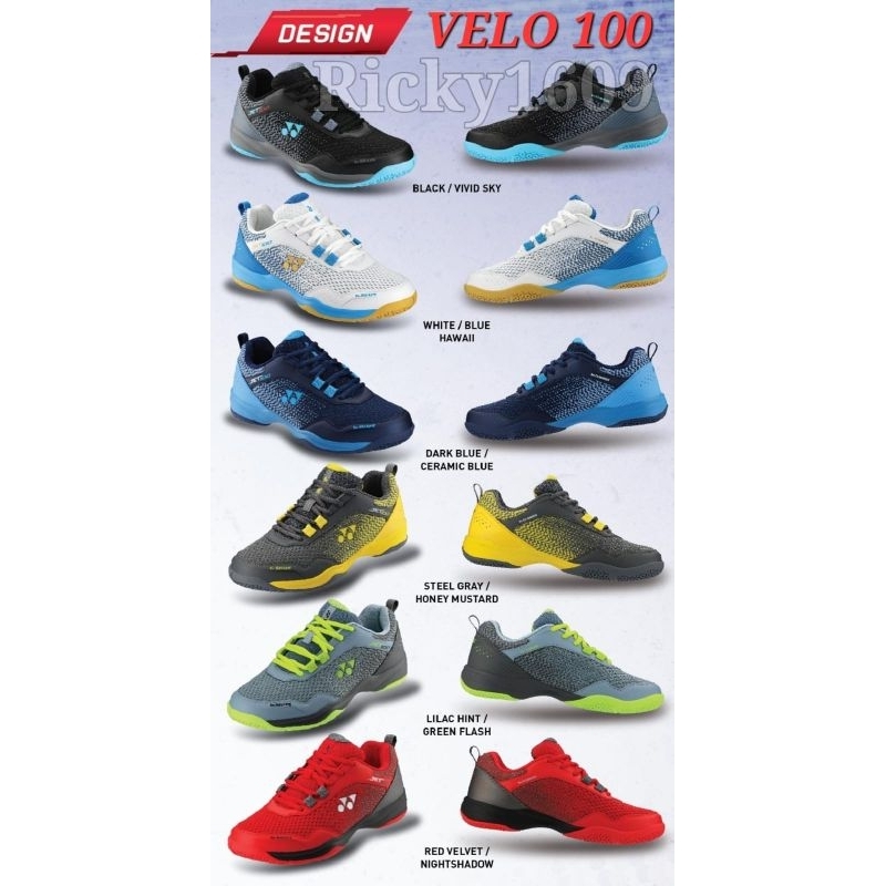 SEPATU BADMINTON YONEX VELO 100 - SEPATU YONEX VELO 100 - TRUCUSHION - TRU SHAPE - ORIGINAL YONEX SU